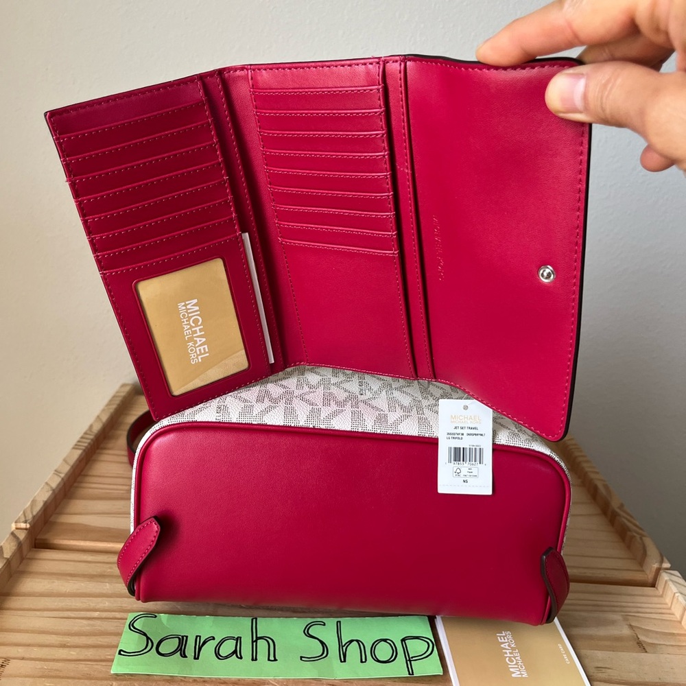 🌼Michael Kors Rhea medium zip backpack set - Picture 7 of 16